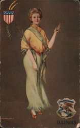 Illinois Woman Postcard