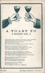 A Toast to Modern Girl Postcard