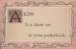 A Kiss Is A Short Cut Postcard