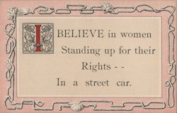 I Believe In Women Standing Up For Their Rights Comic Postcard Postcard Postcard