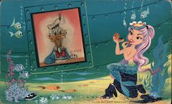 Rare Donald Duck Disneyland Submarine Ride Lenticular 3D Postcard