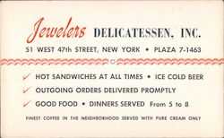Jewelers Delicatessen Blotter