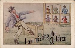 I am missing the Children Carnival Knock-Down Game Postcard