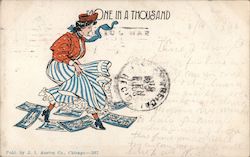 Woman - One In a Thousand Comic, Funny Postcard Postcard Postcard