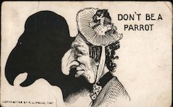 Don't Be A Parrot Postcard