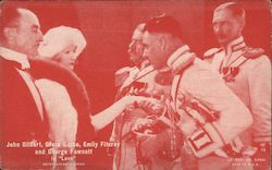 John Gilbert, Greta Garbo, Emily Fitzroy and George Fawcett in "Love" Postcard