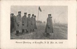 General Pershing at Camp Dix. NJ. Feb 28, 1920 Postcard