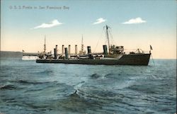 USS Preble in San Francisco Bay Postcard
