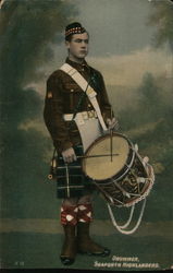 Drummer, Seaforth Highlanders, Canadian Army Postcard