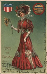 State of Kansas State Girls Postcard Postcard Postcard