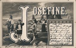 Josefine. Boats, Seashore Postcard