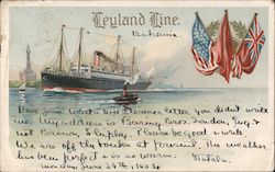 Keyland Line - Ships Cruising On The Sea Postcard
