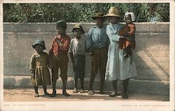 Six African American Children Postcard
