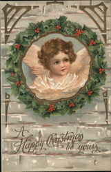 A Happy Christmas Be Yours Angels Postcard Postcard Postcard