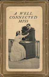 A Well Connected Miss - Office Relationship Romance & Love Postcard Postcard Postcard