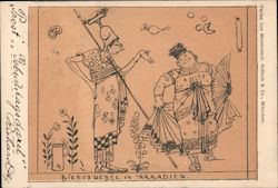 Two Women - Bierstuebel In Arkadien Postcard