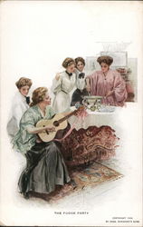 The Fudge Party - Woman Playing Guitar Postcard