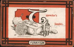 Typewriter's Supplies - Assorted Bon Bons Postcard