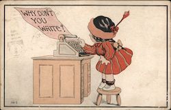 Little Girl - Why Don't You Write? Postcard