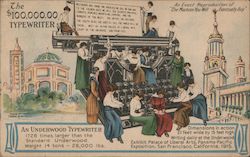 The $100,0000 Underwood Typewriter San Francisco, CA 1915 Panama-Pacific International Exposition (PPIE) Postcard Postcard Postcard