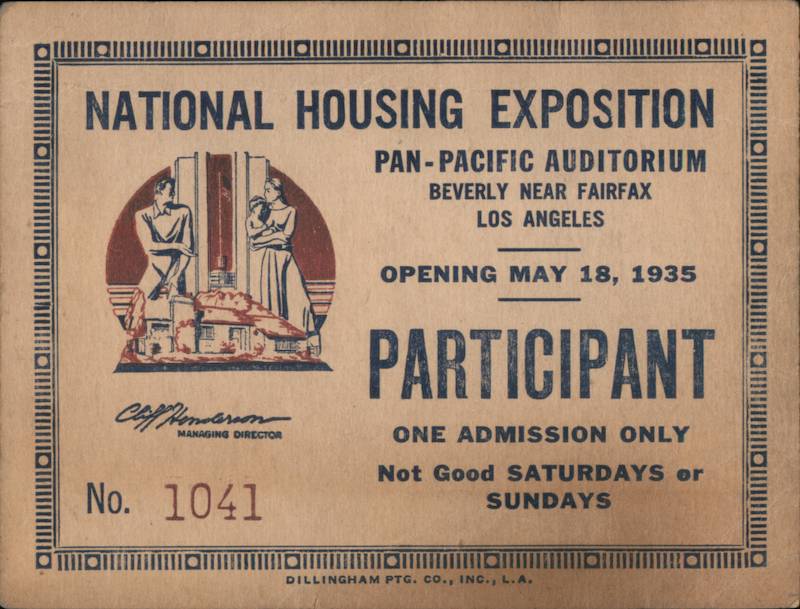 National Housing Exposition Los Angeles 1935