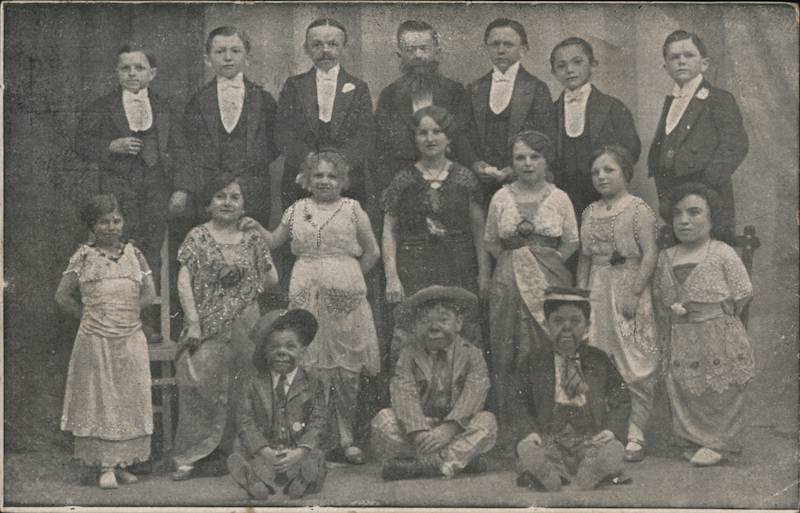 Group of Performing Little People Circus