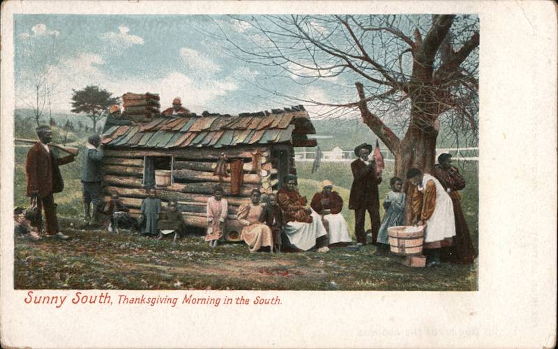 African American Family in Front of House on Thanksgiving Morning