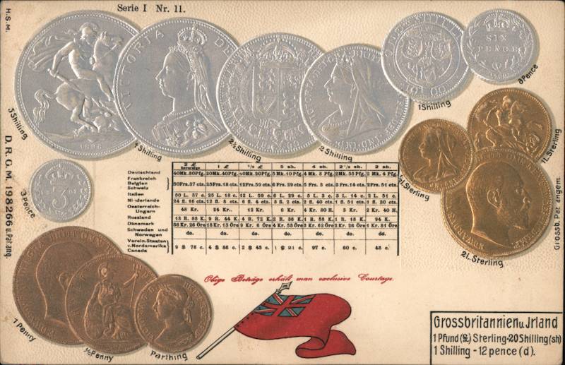 Calendar and Coins - Grossbritannien Flag United Kingdom