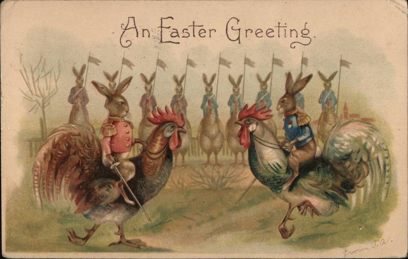 An Easter Greeting - Bunnies and Chicks With Bunnies