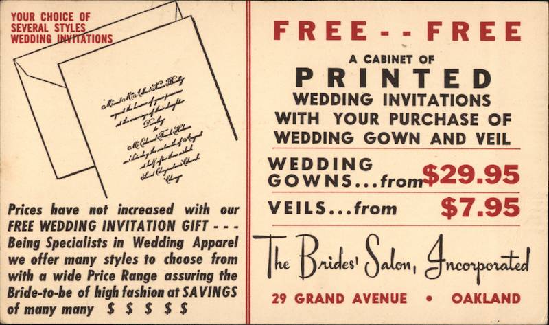 Free Free - A Cabinet of Printed Wedding Invitations