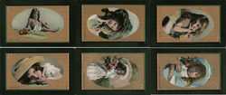 Set of 6: Little Girl, Various Poses Girls Postcard Postcard Postcard