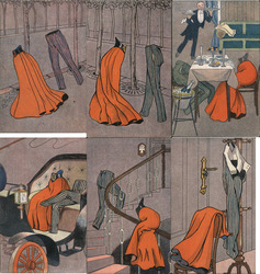 Set of 6: Invisible Man & Woman Postcard