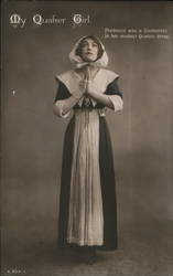 My Quaker Girl - Predence Was A Quakeress Postcard