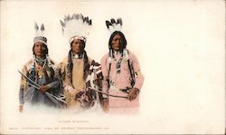 Apache Warriors - Native American Men Native Americana Postcard Postcard Postcard