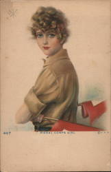 Signal Corps Girl Postcard