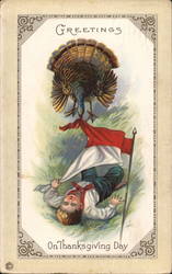 Greetings on Thanksgiving Day Postcard