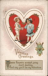 Valentine Greetings - These Flowers Accept Postcard