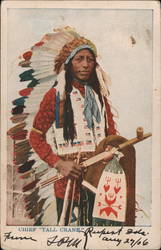 Chief Tall Crane - Native American Native Americana Postcard Postcard Postcard