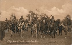 Chiefs Peo and No Shirt with their Tribes Native Americana Postcard Postcard Postcard