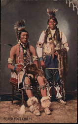 Blackfoot Chiefs Indian Native American Postcard