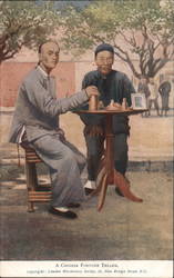 A Chinese Fortune Teller - Two Men Postcard