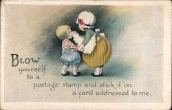 Blow Yourself to a Postage Stamp Postcard