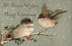 All Good Wishes Happy Christmas Postcard