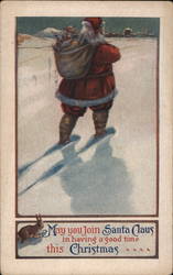 May you join Santa Claus in having a good time this Christmas Postcard