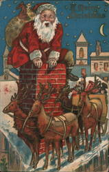 A Merry Christmas Santa Claus Postcard Postcard Postcard