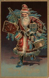 Merry Christmas - Santa and Gifts Santa Claus Postcard Postcard Postcard