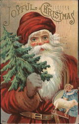 Joyful Christmas Santa Santa Claus Postcard Postcard Postcard