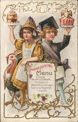 Thanksgiving Menu Postcard