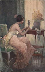 A Picture of a Lone Woman Postcard