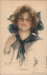 Hapiness - a Picture of a Lone Woman Postcard